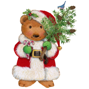 Christmas Teddy Bear with Tree stampette avatar image