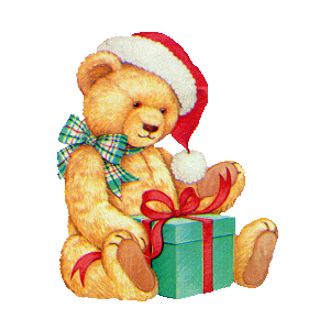 Christmas Teddy with Parcel stampette avatar image